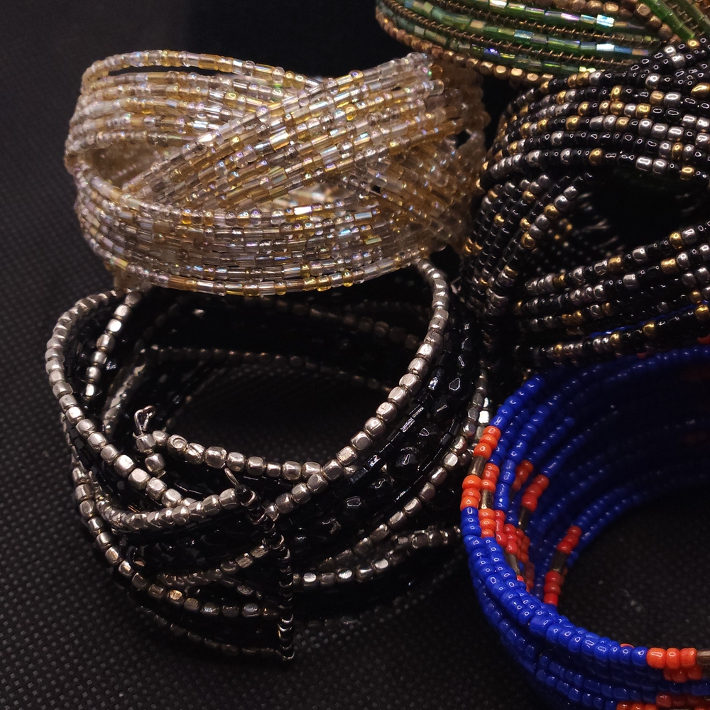 Boho Beaded Cuff Bracelets - image 4